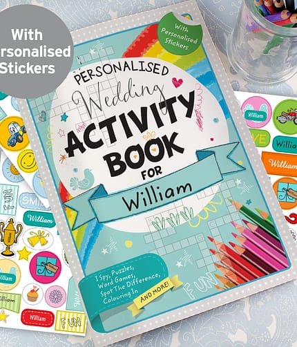 Personalised Wedding Activity Book with Stickers - ItJustGotPersonal.co.uk