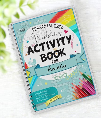 Personalised Wedding Activity A5 Notebook - ItJustGotPersonal.co.uk
