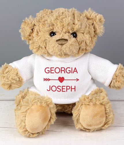 Personalised Couple In Love Teddy Bear - ItJustGotPersonal.co.uk
