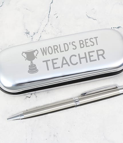 World's Best Teacher Pen & Box - ItJustGotPersonal.co.uk