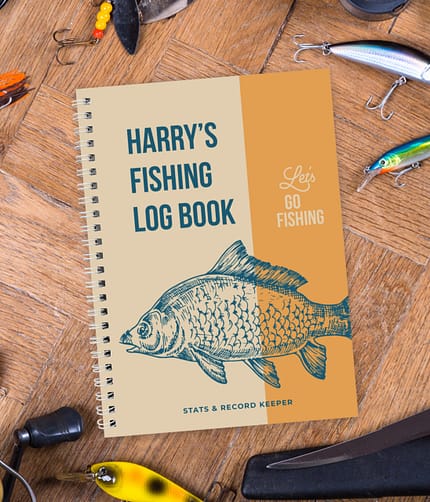 Personalised A5 Fishing Log Book - ItJustGotPersonal.co.uk