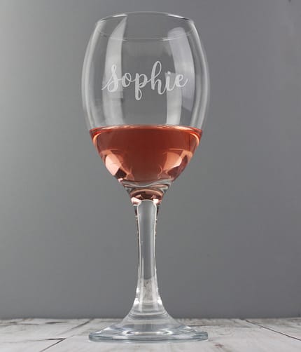 Personalised Name Only Engraved Wine Glass - ItJustGotPersonal.co.uk