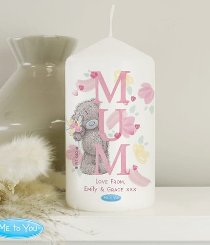 Personalised Me to You MUM Pillar Candle - ItJustGotPersonal.co.uk