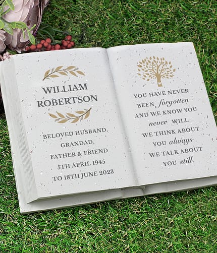 Personalised Family Tree Memorial Resin Book - ItJustGotPersonal.co.uk