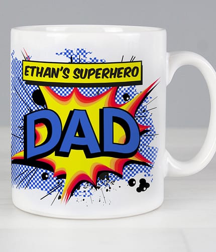 Personalised Super Hero Comic Book Themed Mug - ItJustGotPersonal.co.uk