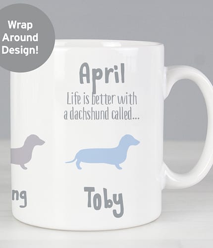 Personalised Dachshund Dog Breed Mug - ItJustGotPersonal.co.uk
