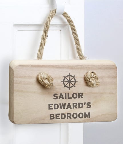 Personalised Nautical Wooden Sign - ItJustGotPersonal.co.uk