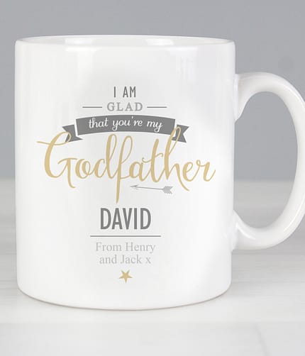 Personalised I Am Glad... Godfather Mug - ItJustGotPersonal.co.uk