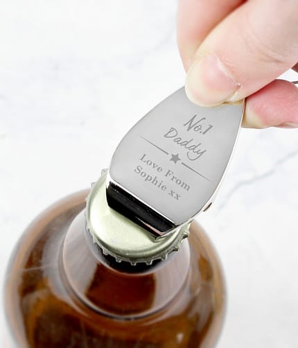 Personalised No.1 Bottle Opener Keyring - ItJustGotPersonal.co.uk