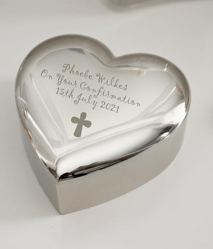 Personalised Cross Heart Trinket Box - ItJustGotPersonal.co.uk