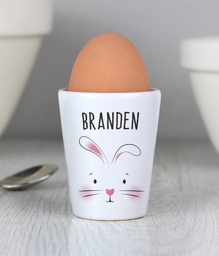 Personalised Bunny Features Egg Cup - ItJustGotPersonal.co.uk