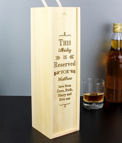 Personalised Reserved For Wooden Wine Bottle Box - ItJustGotPersonal.co.uk