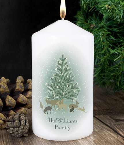 Personalised A Winter's Night Pillar Candle - ItJustGotPersonal.co.uk