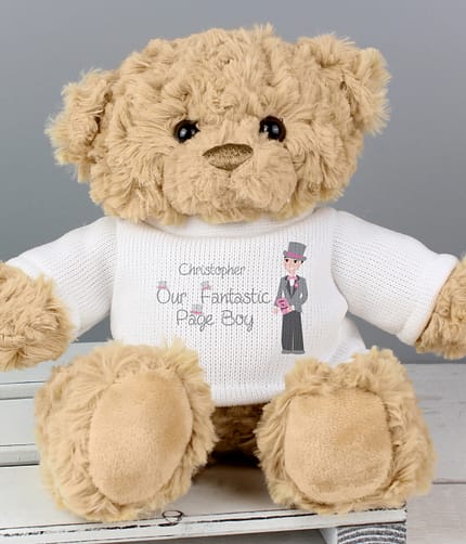 Personalised Fabulous Page Boy Teddy Bear - ItJustGotPersonal.co.uk