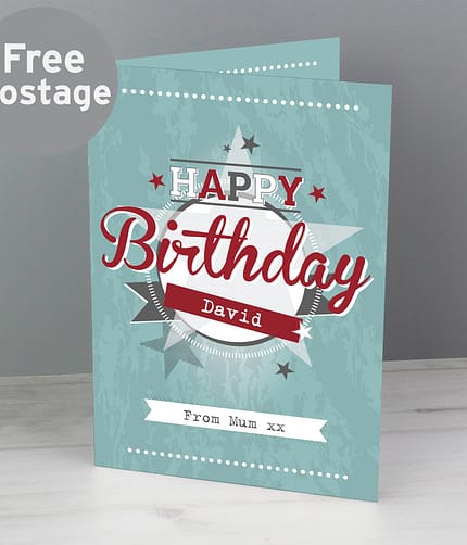 Personalised 50s Retro Card - ItJustGotPersonal.co.uk