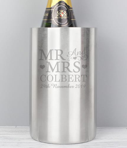 Personalised Mr & Mrs Wine Cooler - ItJustGotPersonal.co.uk