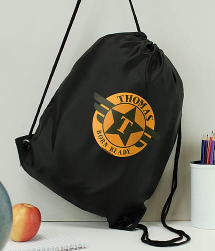 Personalised Badge Black Kit Bag - ItJustGotPersonal.co.uk