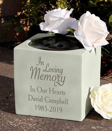 Personalised In Loving Memory Memorial Vase - ItJustGotPersonal.co.uk