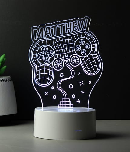 Personalised Name Gaming LED Colour Changing Night Light - ItJustGotPersonal.co.uk