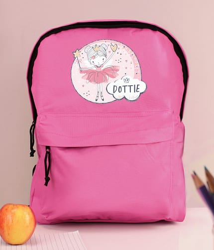 Personalised Fairy Pink Backpack - ItJustGotPersonal.co.uk