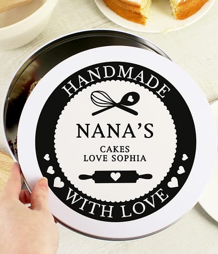 Personalised Handmade With Love Cake Tin - ItJustGotPersonal.co.uk