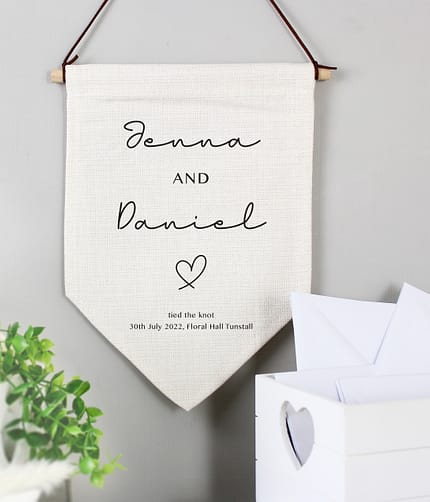 Personalised Wedding Hanging Banner - ItJustGotPersonal.co.uk