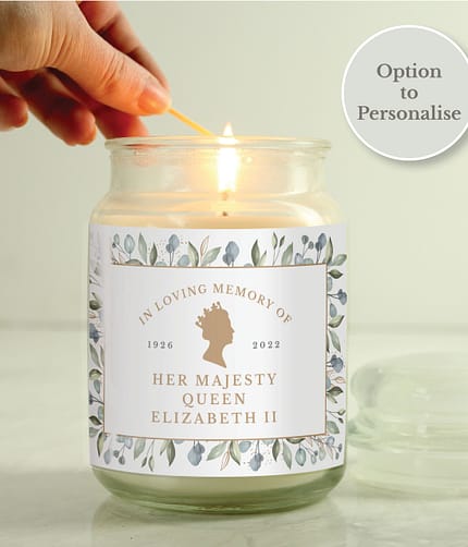 Personalised Queens Commemorative Large Vanilla Scented Candle Jar - ItJustGotPersonal.co.uk