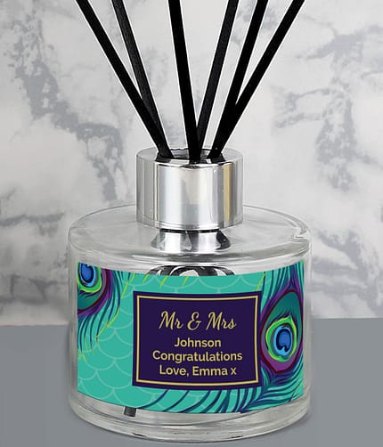 Personalised Peacock Reed Diffuser - ItJustGotPersonal.co.uk