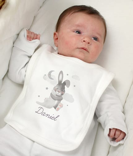 Personalised Baby Bunny Bib - ItJustGotPersonal.co.uk