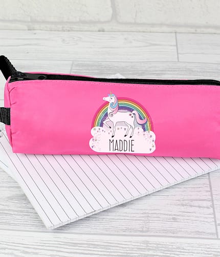 Personalised Unicorn Pink Pencil Case - ItJustGotPersonal.co.uk
