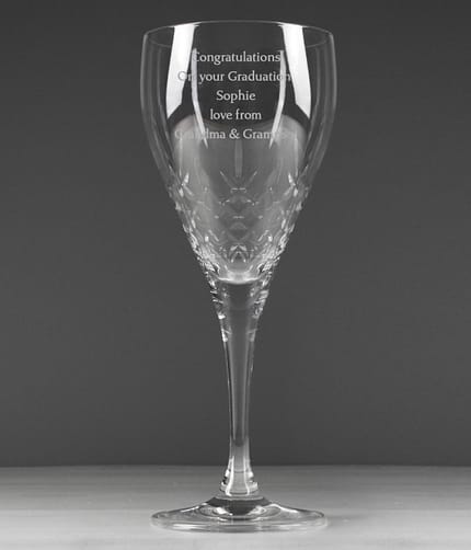 Personalised Cut Crystal Wine Glass - ItJustGotPersonal.co.uk