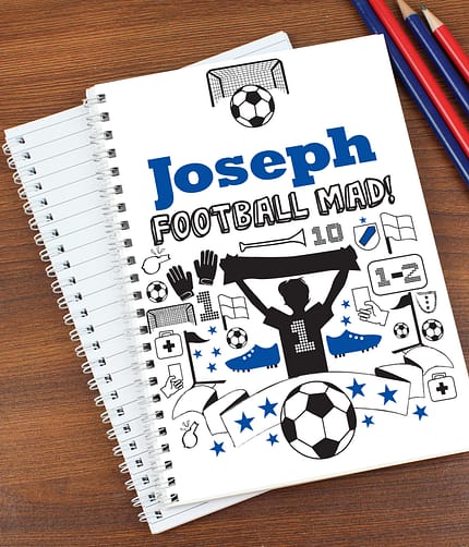 Personalised Football A5 Notebook - ItJustGotPersonal.co.uk