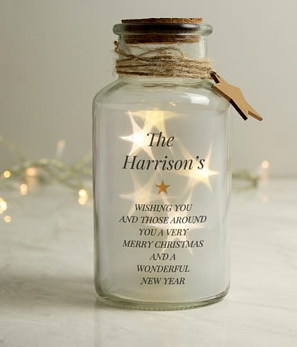 Personalised Free Text LED Glass Jar - ItJustGotPersonal.co.uk