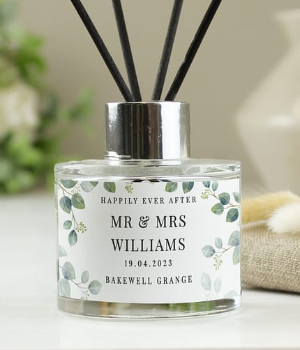 Personalised Botanical Free Text Reed Diffuser - ItJustGotPersonal.co.uk