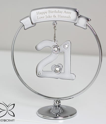 Personalised Crystocraft 21st Celebration Ornament - ItJustGotPersonal.co.uk