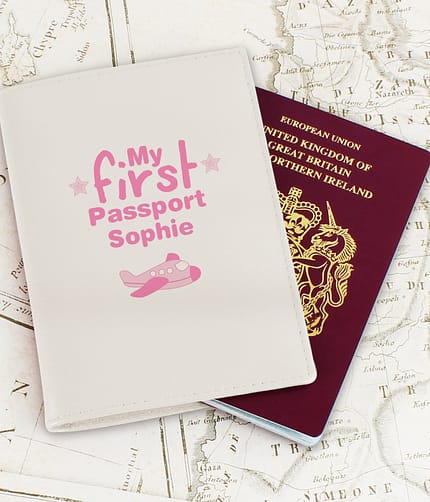 Personalised My First Cream Passport Holder - ItJustGotPersonal.co.uk