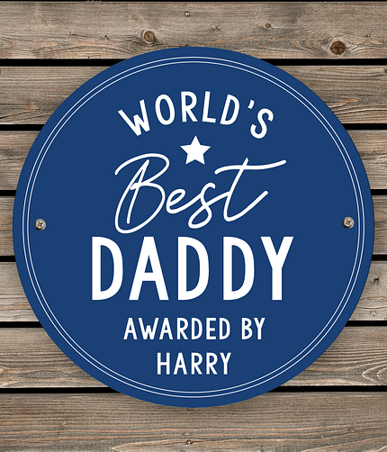 Personalised 'Worlds Best' Blue Plaque - ItJustGotPersonal.co.uk