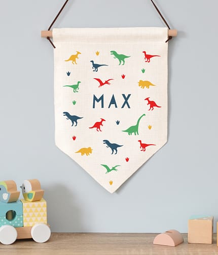 Personalised Dinosaur Hanging Banner - ItJustGotPersonal.co.uk