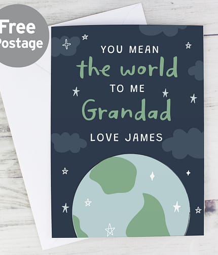 Personalised You Mean The World To Me Card - ItJustGotPersonal.co.uk