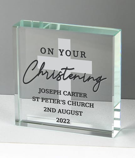 Personalised On Your Christening Crystal Token - ItJustGotPersonal.co.uk