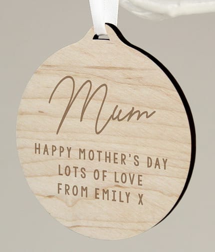 Personalised Free Text  Round Wooden Decoration - ItJustGotPersonal.co.uk