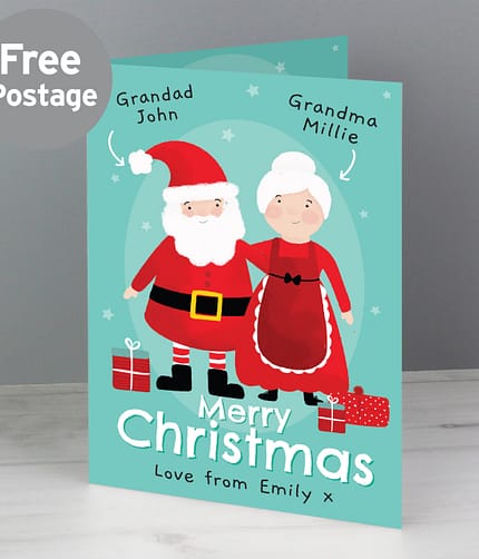 Personalised Mr & Mrs Claus Card - ItJustGotPersonal.co.uk