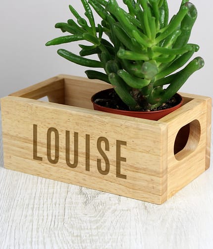 Personalised Name Only Mini Wooden Crate - ItJustGotPersonal.co.uk