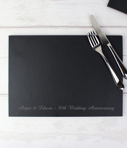 Personalised Engraved Slate Placemat - ItJustGotPersonal.co.uk