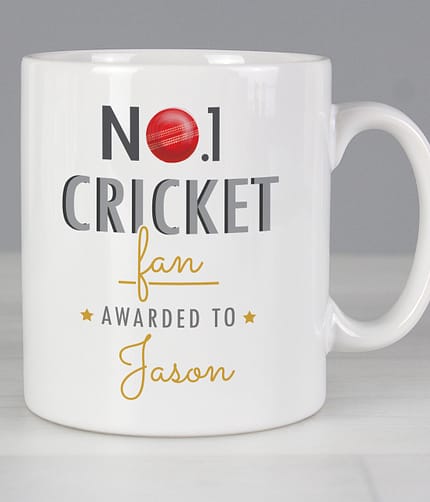 Personalised No.1 Cricket Fan Mug - ItJustGotPersonal.co.uk