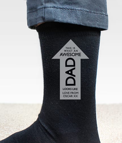 Personalised Awesome Dad Men's Socks - ItJustGotPersonal.co.uk