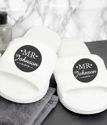 Personalised Mr Velour Slippers - ItJustGotPersonal.co.uk