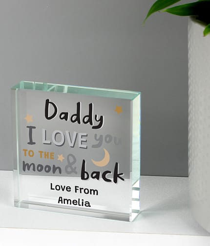 Personalised To the Moon and Back Crystal Token - ItJustGotPersonal.co.uk