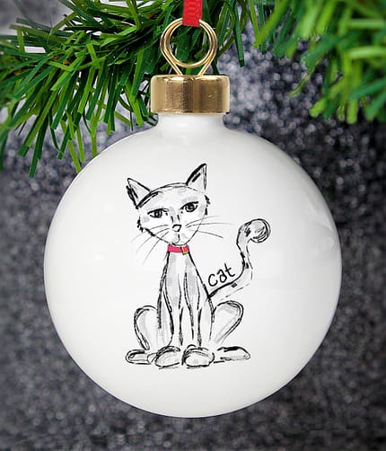 Personalised Cat Bauble - ItJustGotPersonal.co.uk