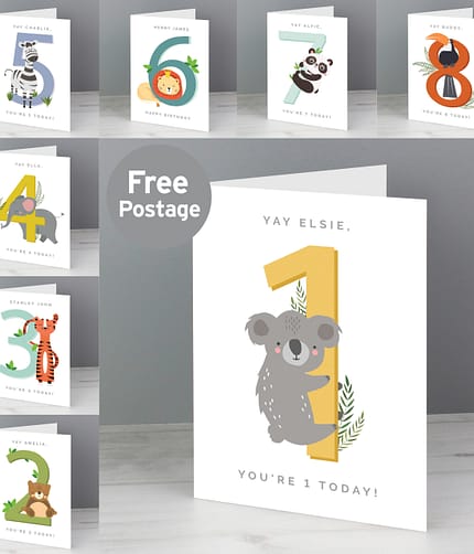 Personalised Animal Birthday Card - ItJustGotPersonal.co.uk